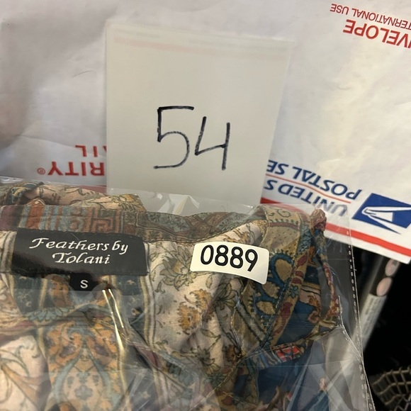 Feathers by tolani Blouse top S Modal Cotton Lightweight Bohemian Whimsigoth - Picture 13 of 13